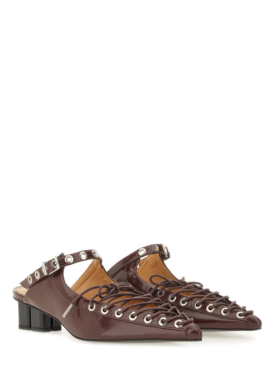 Ganni Women Mule Lace-Up DestGlow