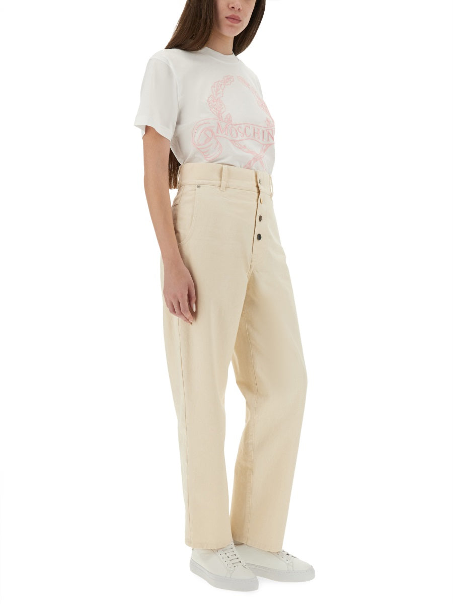 Moschino Women T-Shirt With Embroidery DestGlow