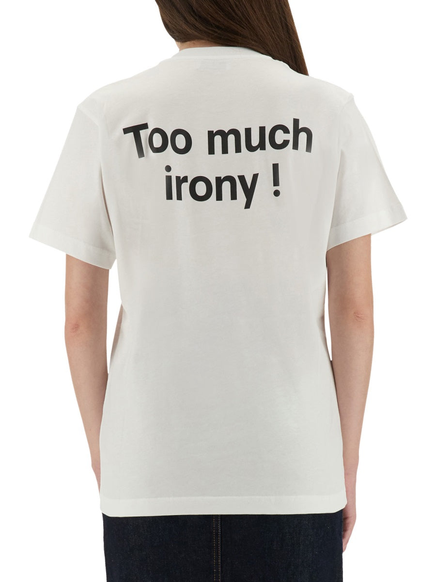Moschino Women T-Shirt "Too Much Irony!" DestGlow