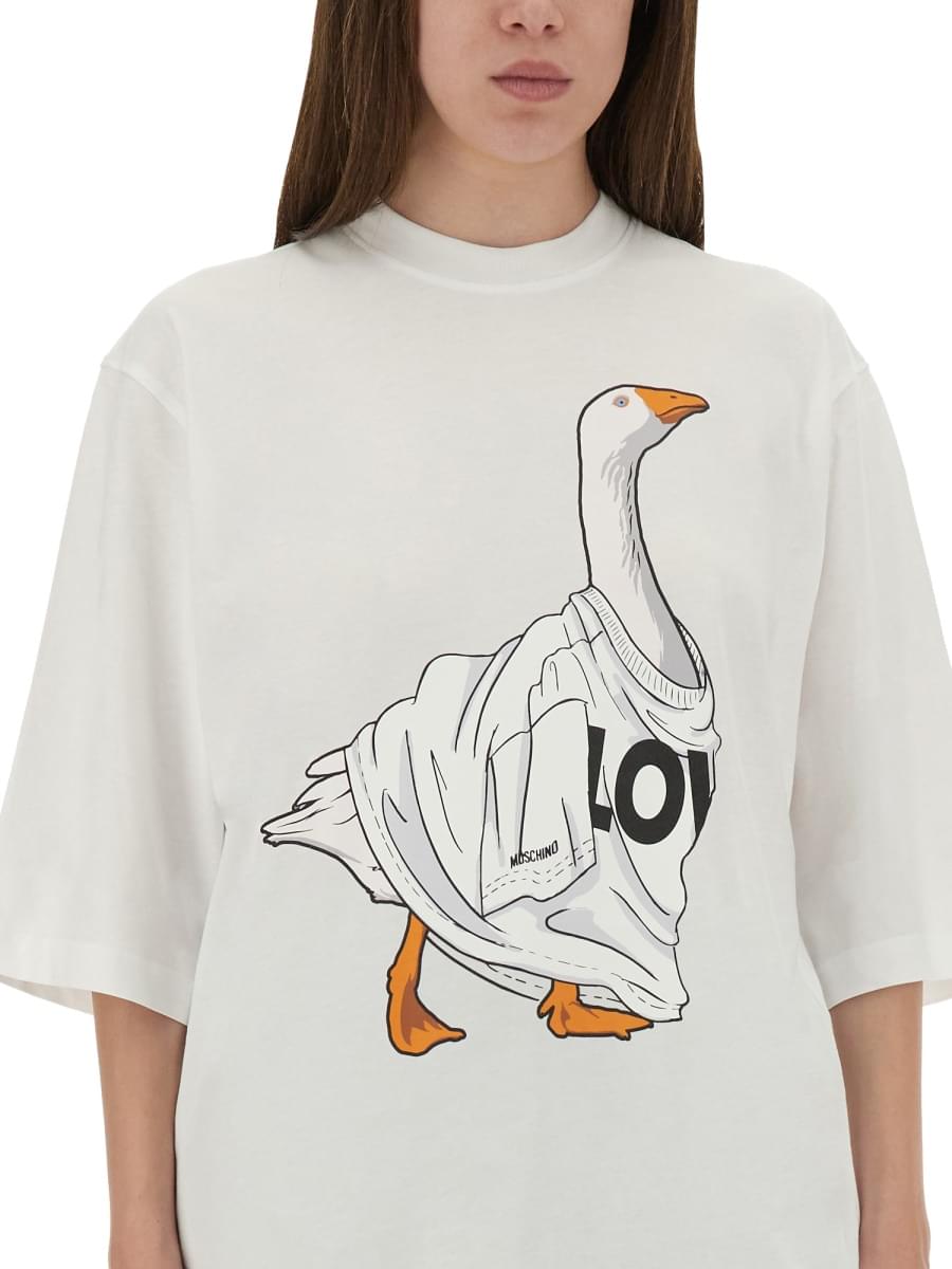 Moschino Women "Goose" Jersey T-Shirt DestGlow