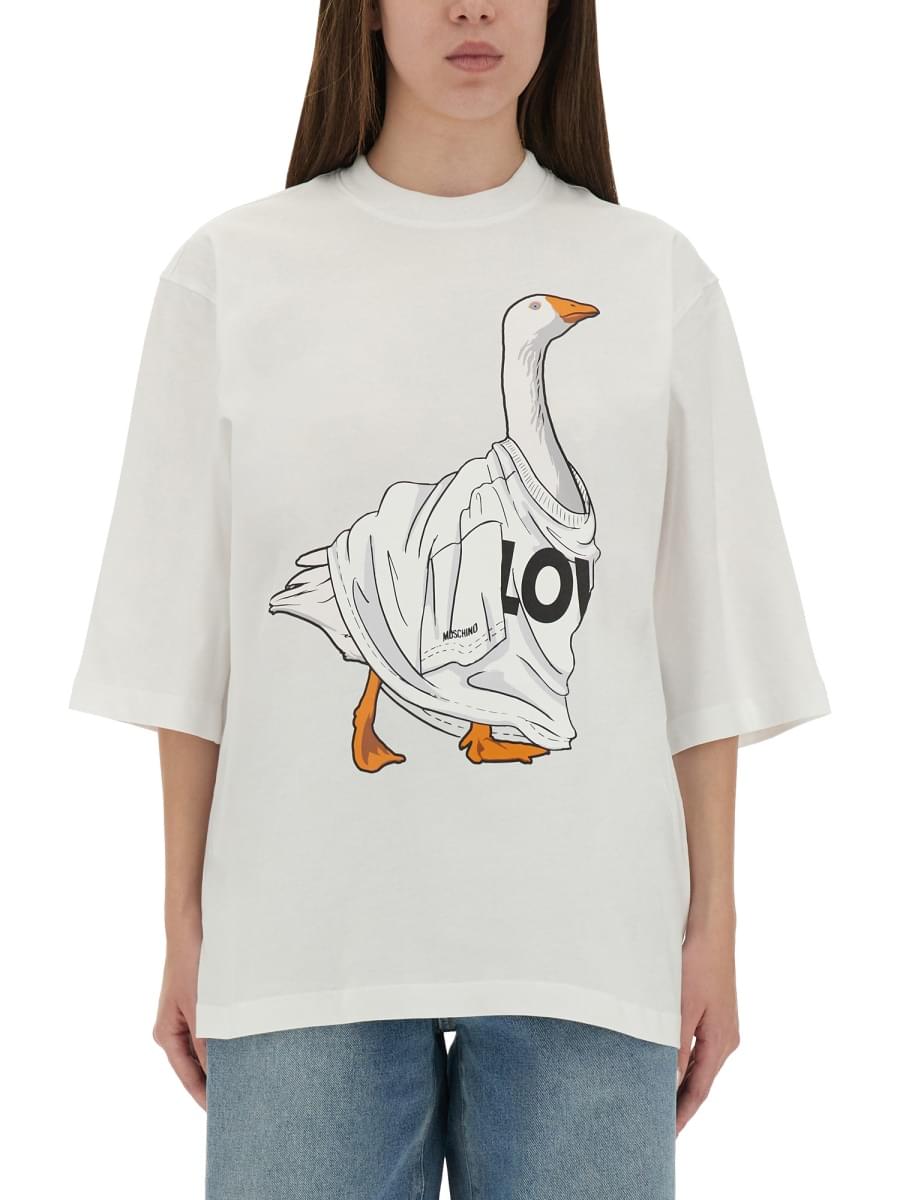 Moschino Women "Goose" Jersey T-Shirt DestGlow