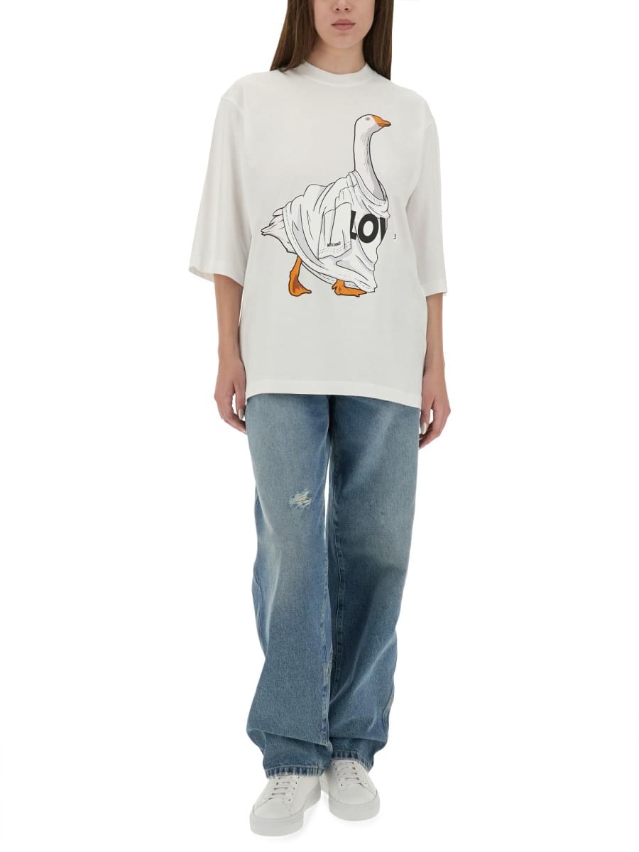 Moschino Women "Goose" Jersey T-Shirt DestGlow
