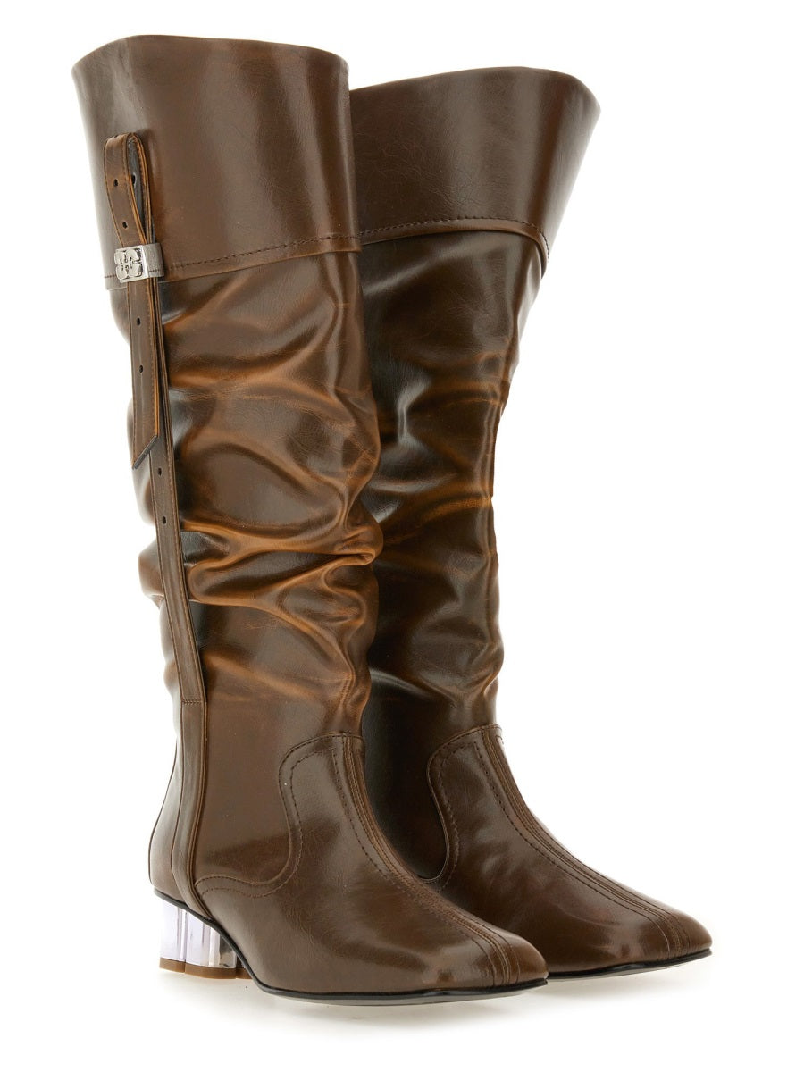 Ganni Women Slouchy Boot "Butterfly" DestGlow