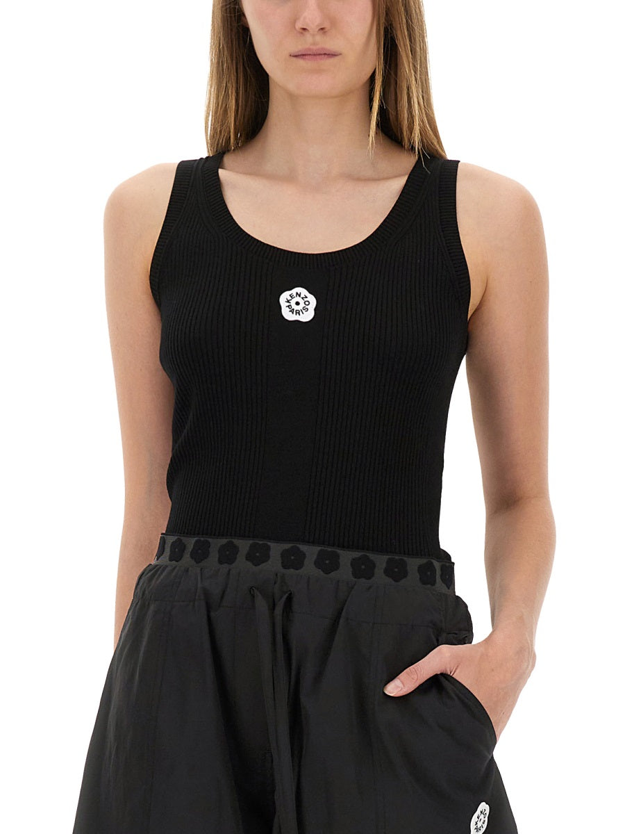 Kenzo Women Tank Top With Embroidery "Boke Flower 2.0" DestGlow