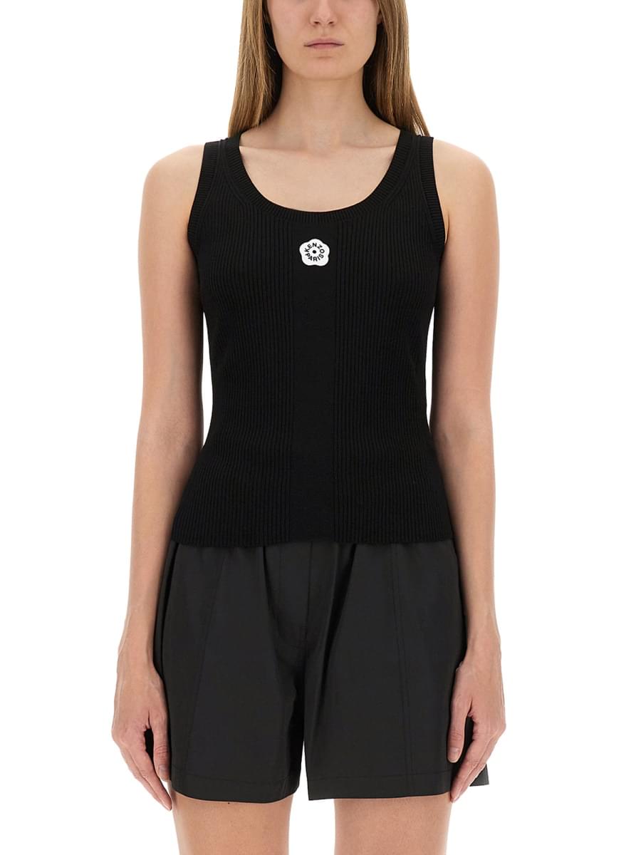 Kenzo Women Tank Top With Embroidery "Boke Flower 2.0" DestGlow