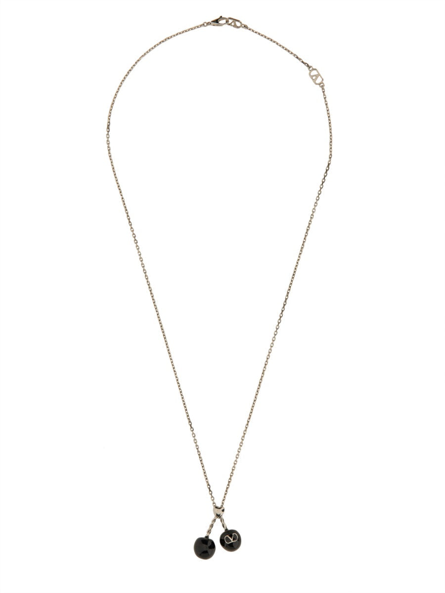 Valentino Garavani Men Chez Valentino Metal And Enamel Necklace DestGlow