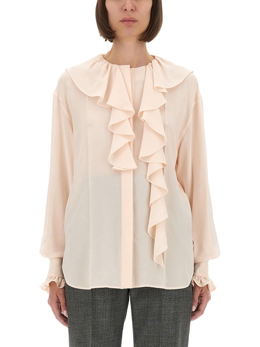 Alexander Mcqueen Women Shirt With Ruffles DestGlow