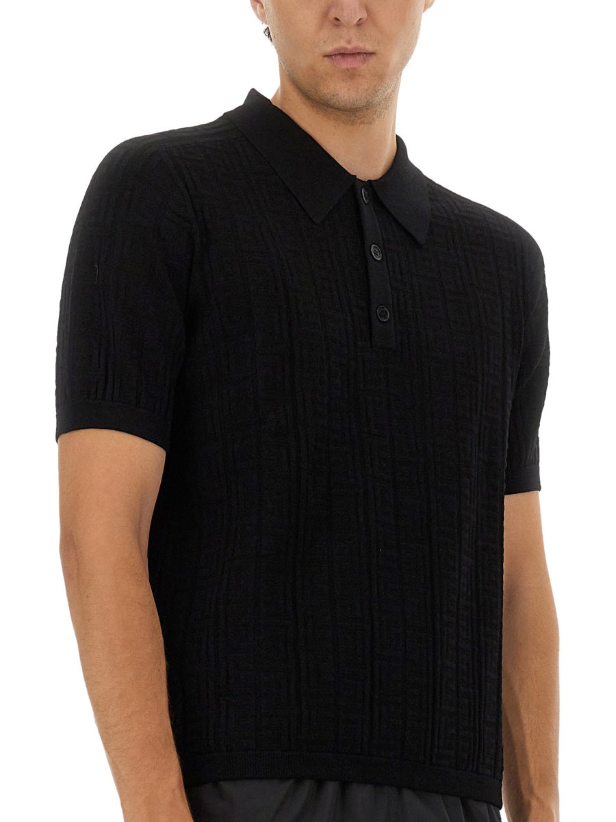 Balmain Men Knitted Polo. DestGlow