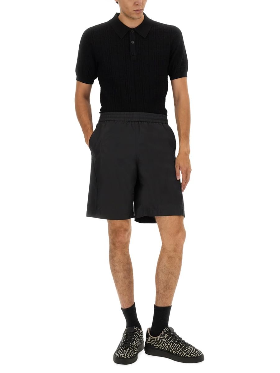 Balmain Men Knitted Polo. DestGlow