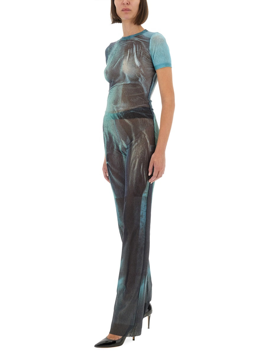 Jean Paul Gaultier Women "Water" Mesh Pants DestGlow