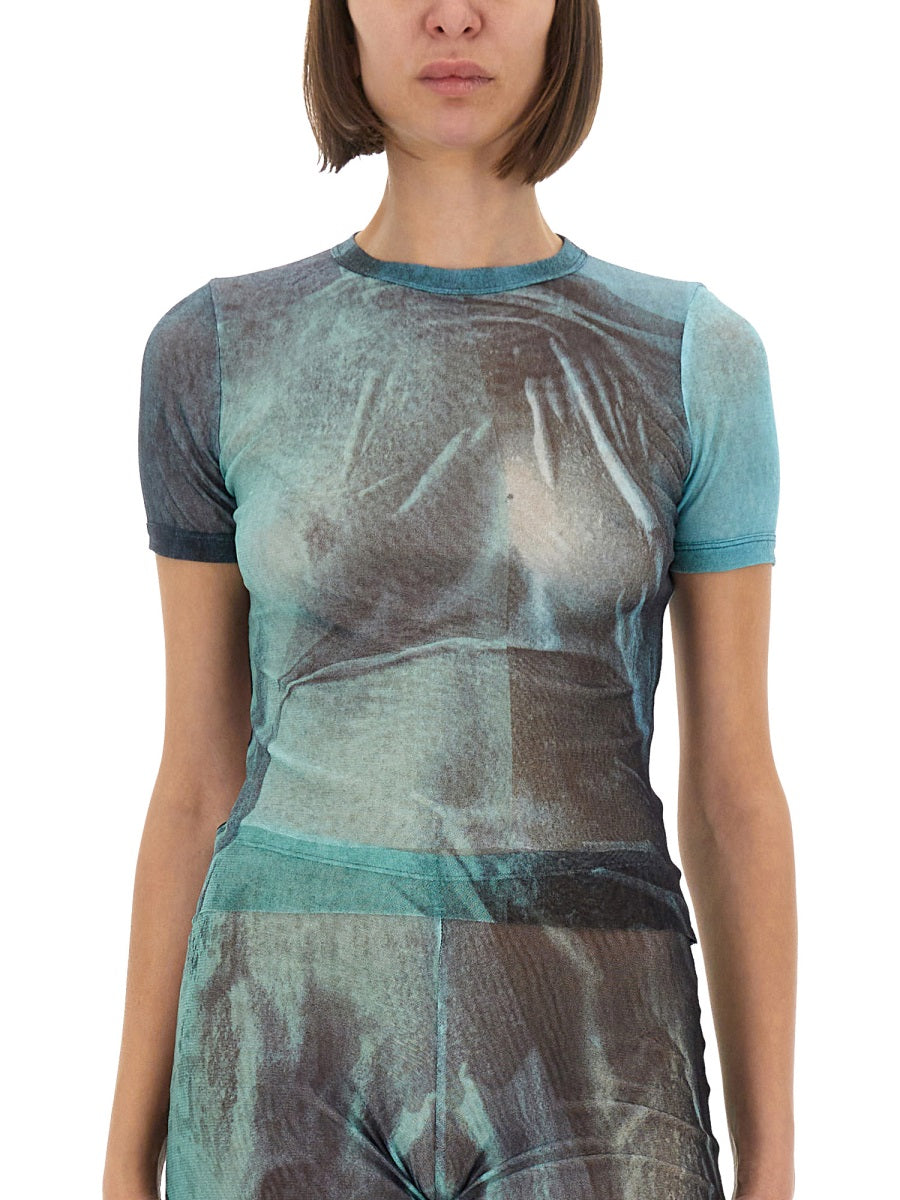 Jean Paul Gaultier Women "Water" Mesh T-Shirt DestGlow