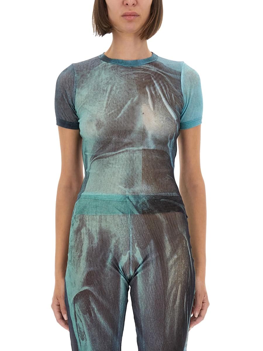 Jean Paul Gaultier Women "Water" Mesh T-Shirt DestGlow