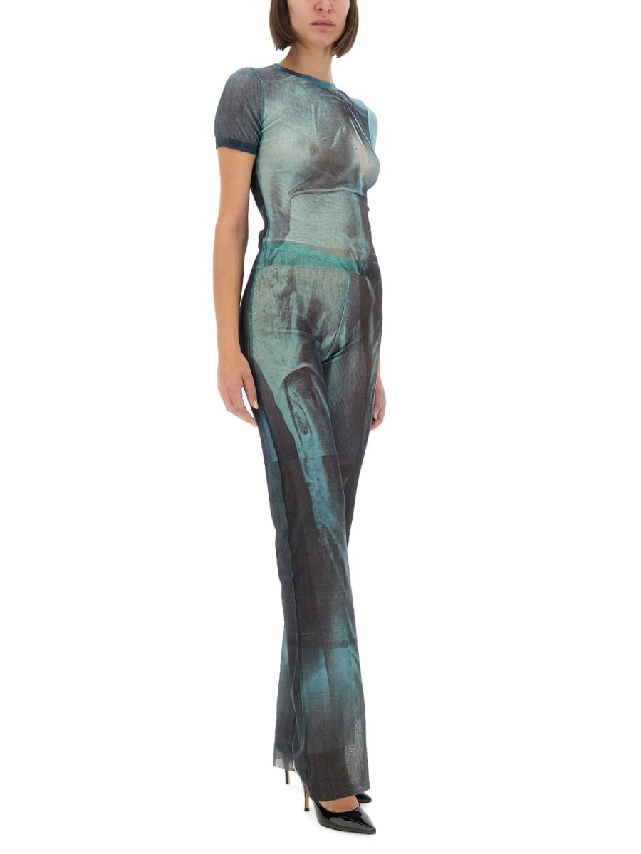 Jean Paul Gaultier Women "Water" Mesh T-Shirt DestGlow