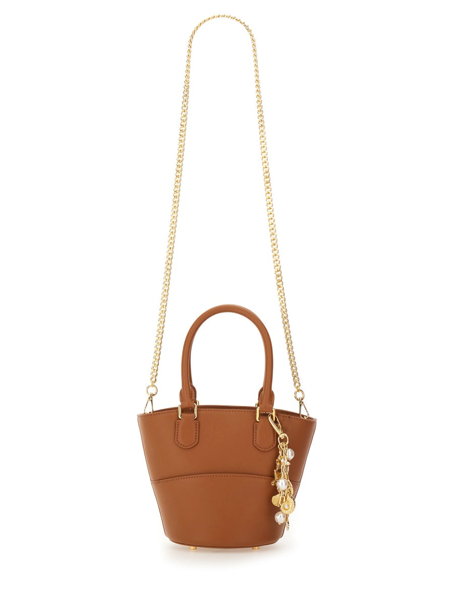 Self-Portrait Women Leather Tote Bag With Charm DestGlow
