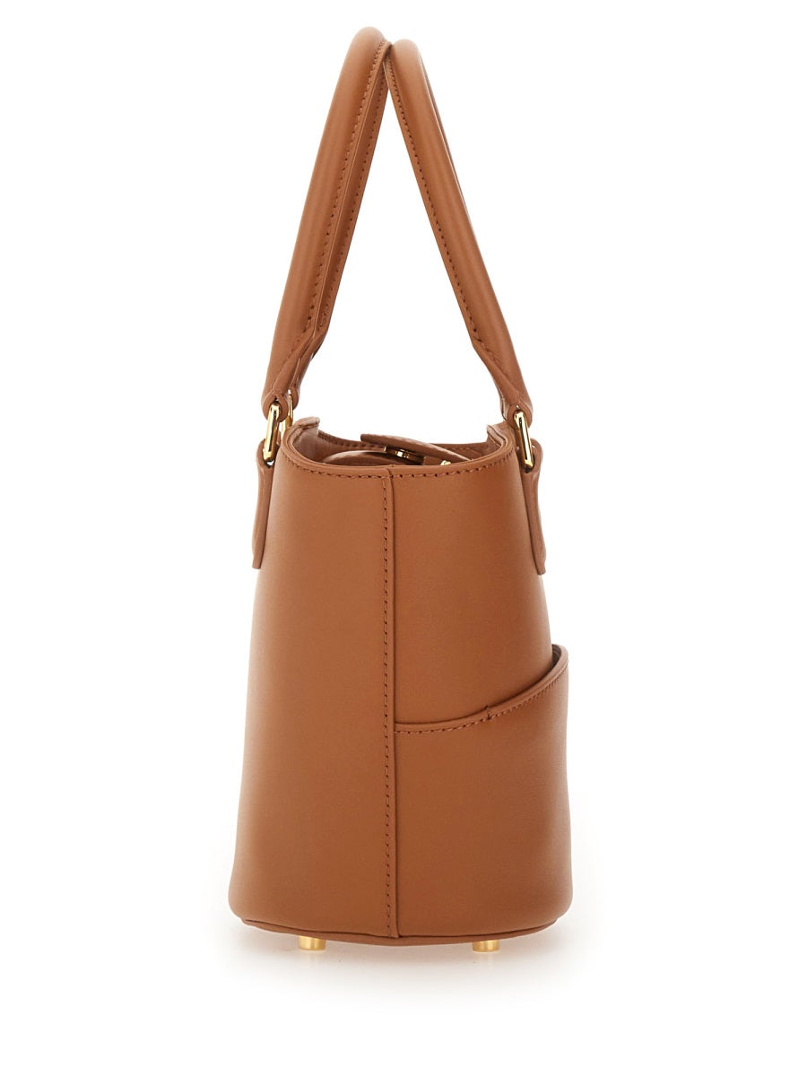 Self-Portrait Women Leather Tote Bag With Charm DestGlow