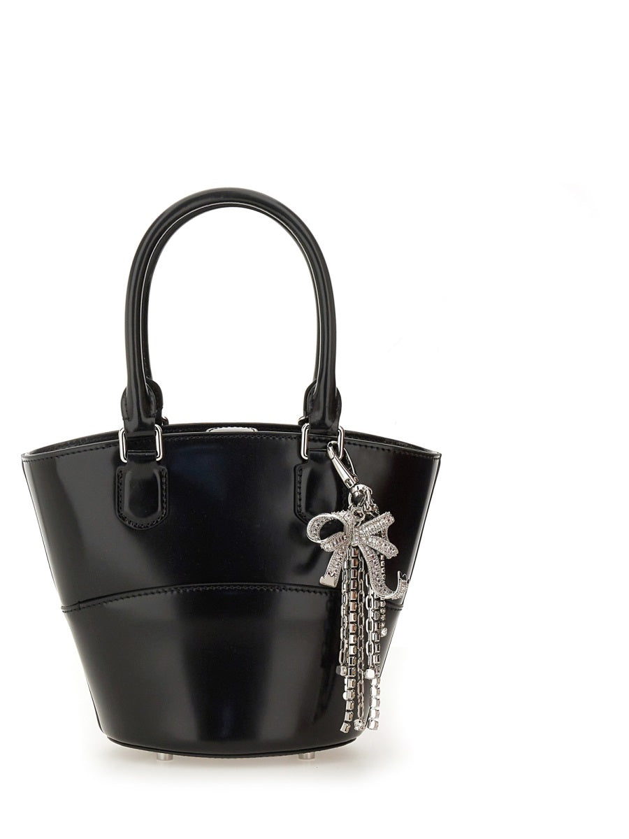 Self-Portrait Women Leather Tote Bag With Charm by Luosophy