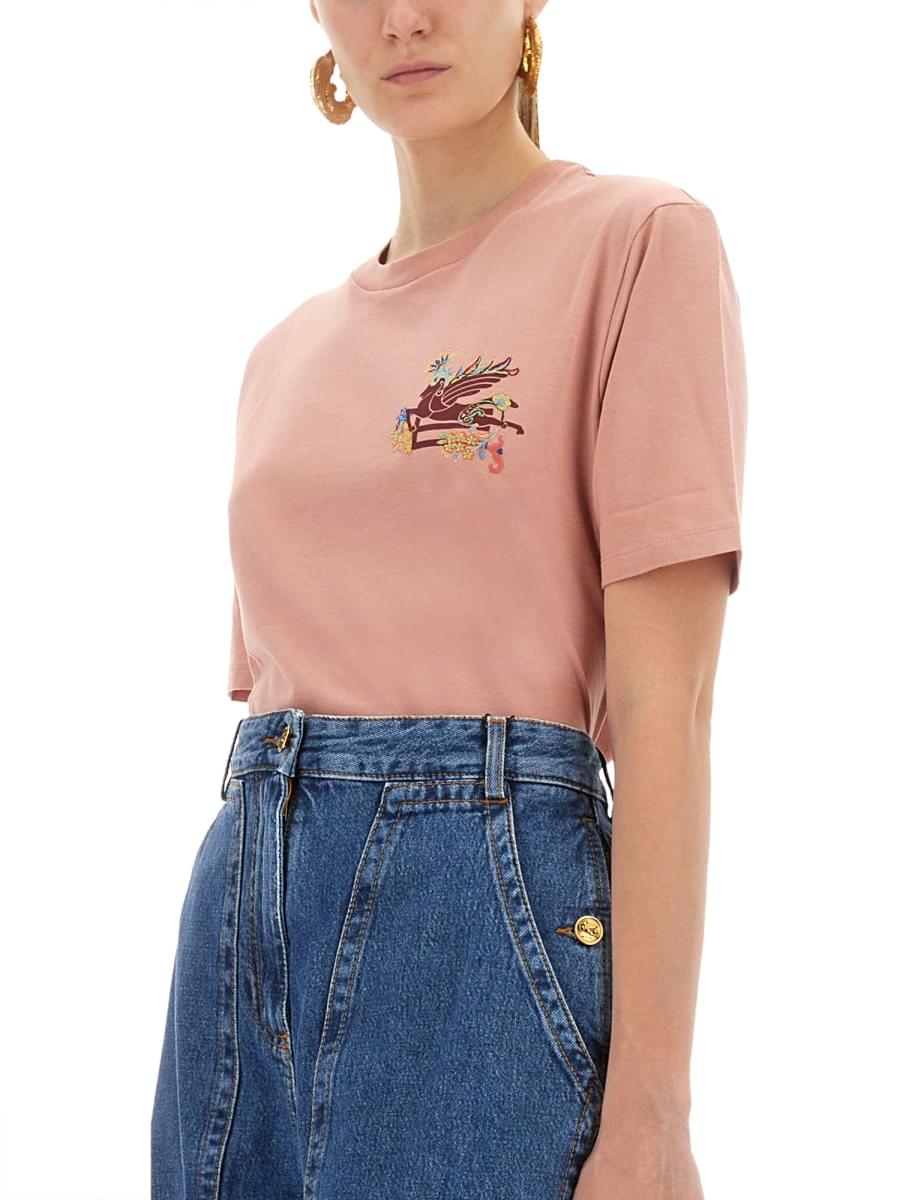 Etro Women T-Shirt With Pegasus DestGlow