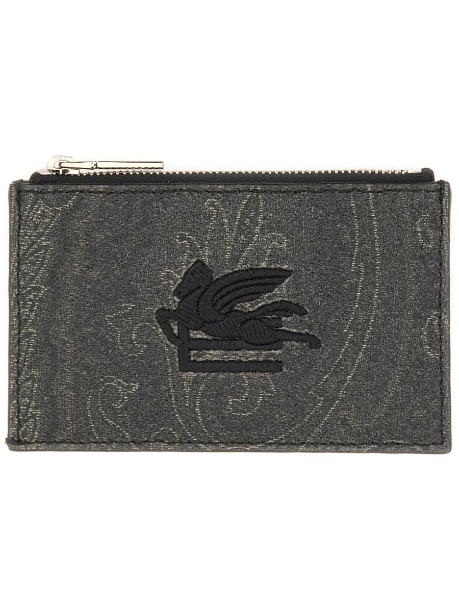 Etro Men Card Holder "Arnica" With Pegasus DestGlow