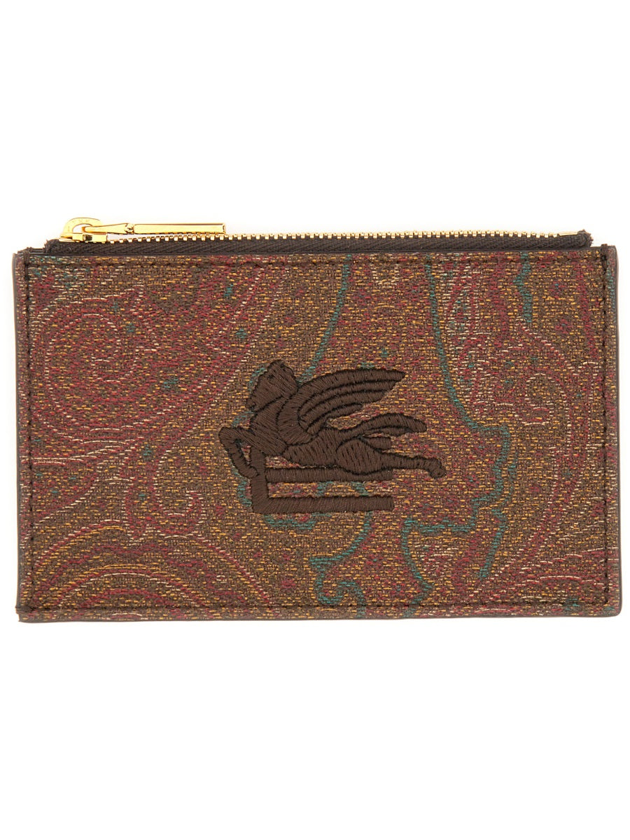 Etro Men Card Holder "Arnica" With Pegasus DestGlow