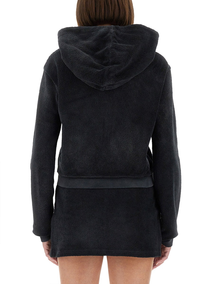 Alexander Wang Women Cotton Terry Sweatshirt With Zipper DestGlow
