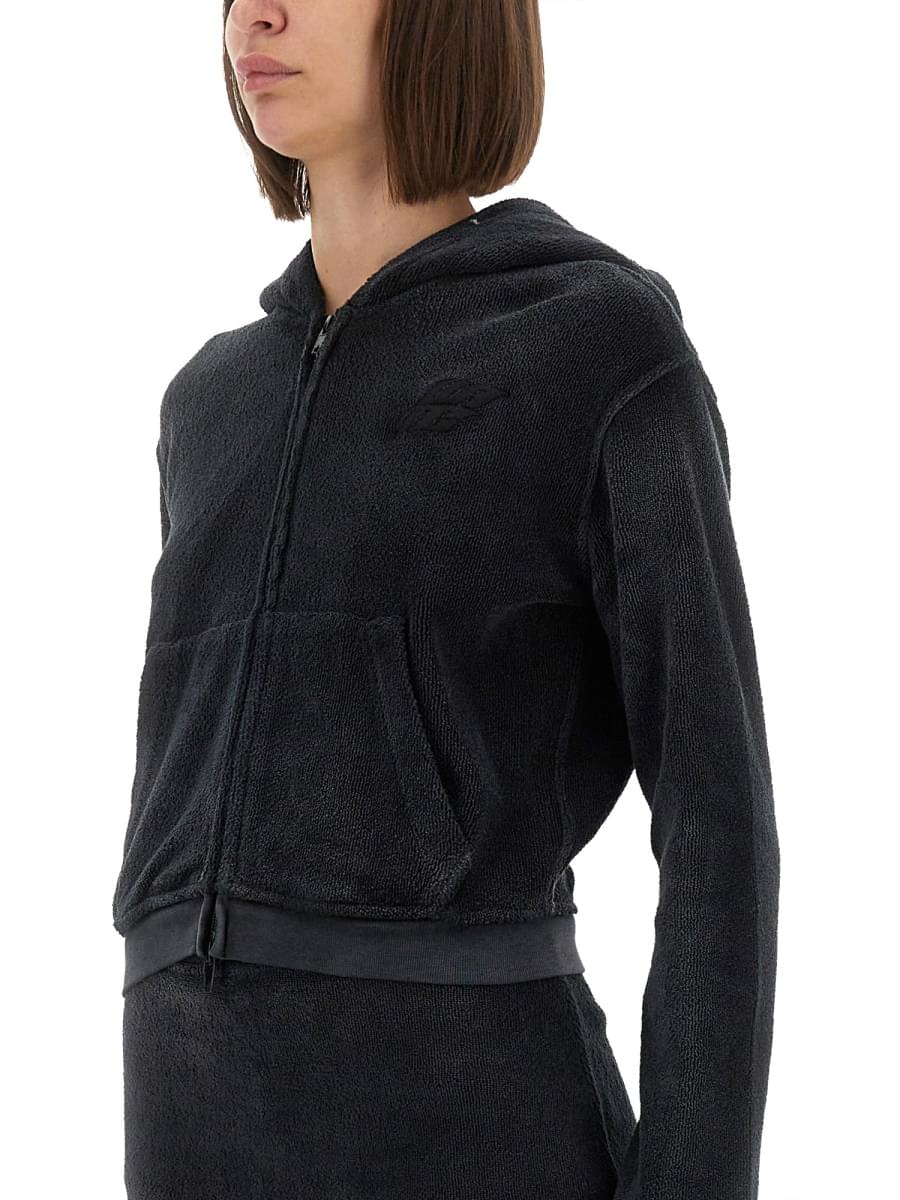 Alexander Wang Women Cotton Terry Sweatshirt With Zipper DestGlow