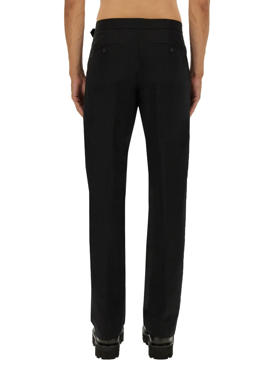 Alexander Mcqueen Men Pants With "T-Bar" Belt DestGlow