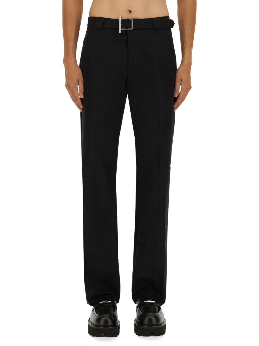 Alexander Mcqueen Men Pants With "T-Bar" Belt DestGlow