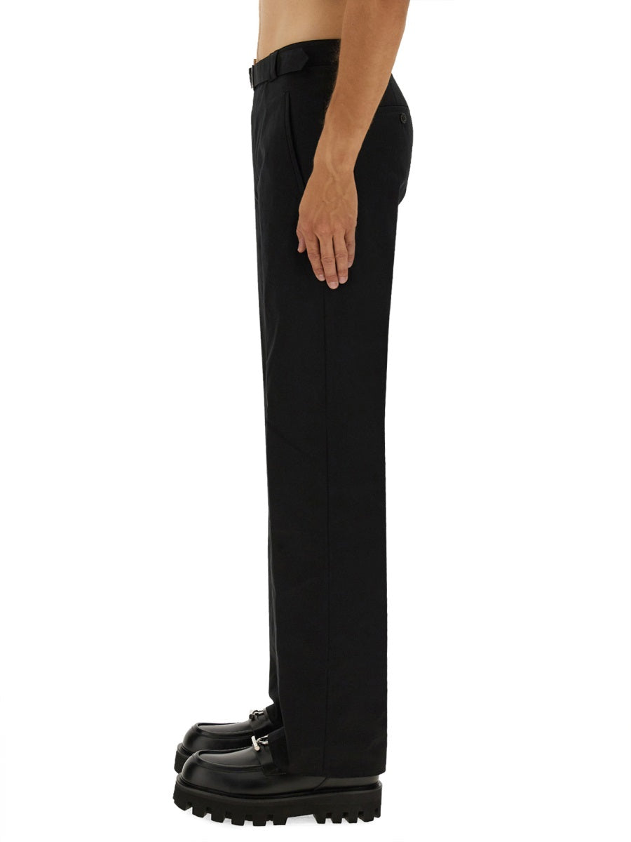 Alexander Mcqueen Men Pants With "T-Bar" Belt DestGlow
