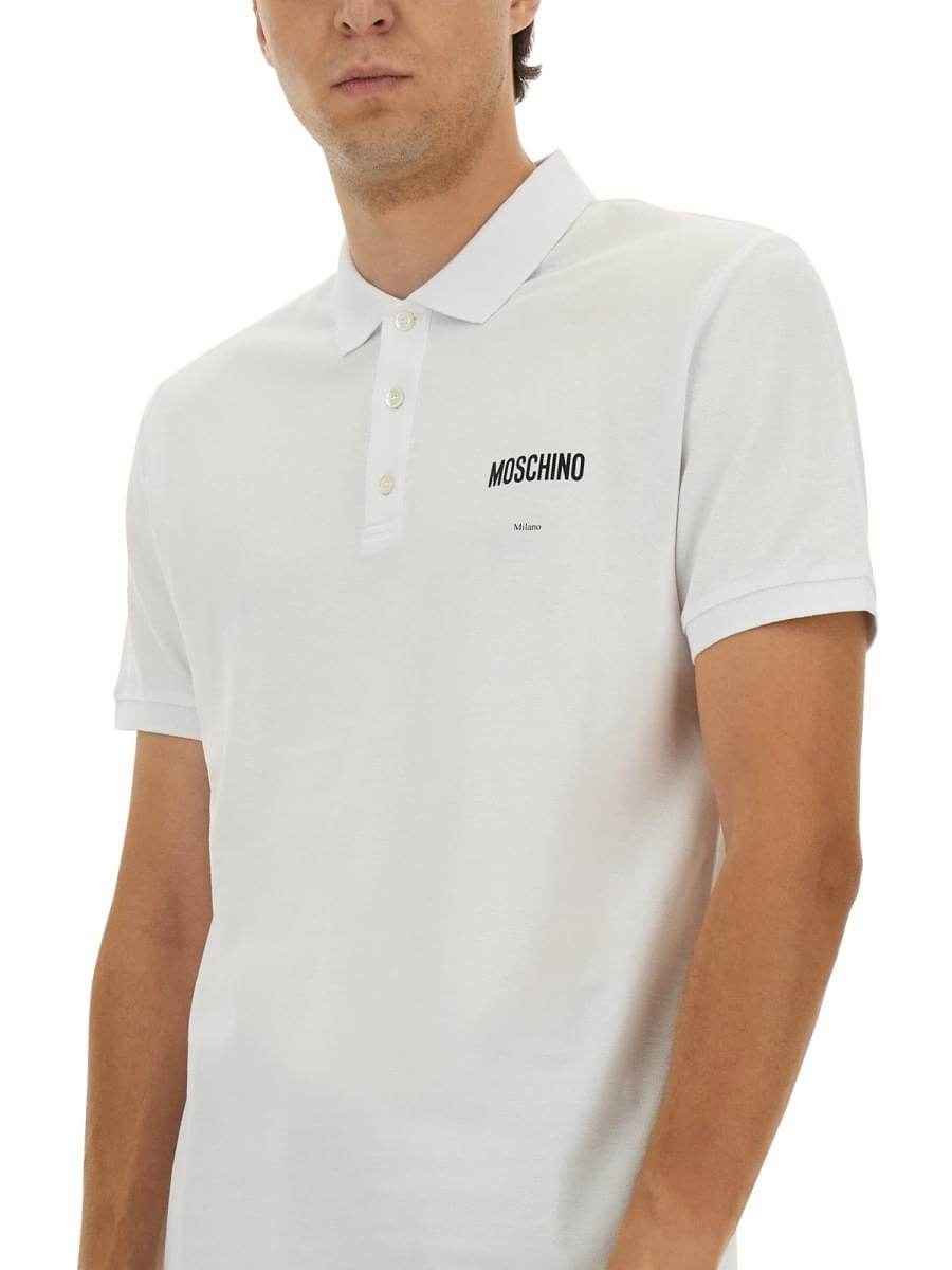 Moschino Men Cotton Pique Polo DestGlow