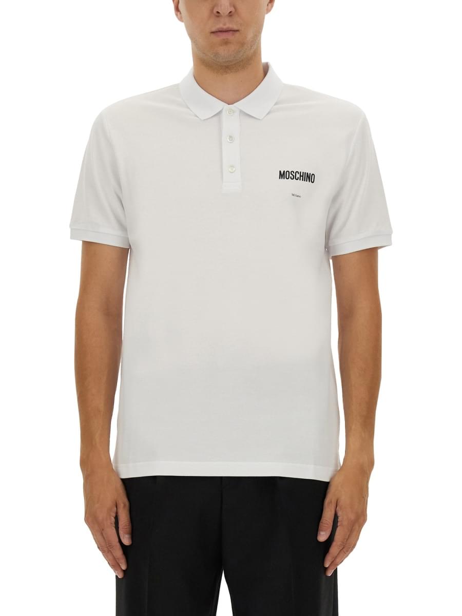 Moschino Men Cotton Pique Polo DestGlow