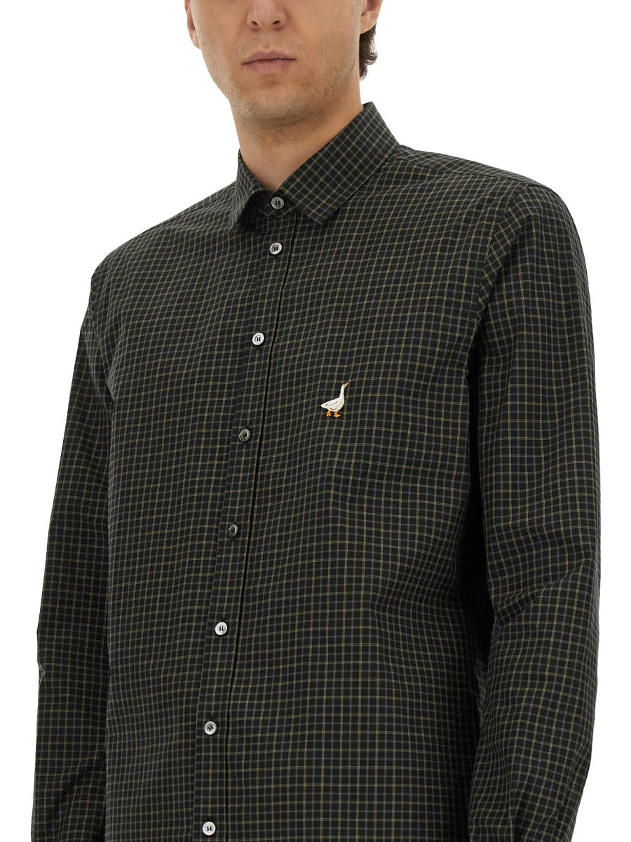 Moschino Men Shirt With Goose Embroidery DestGlow