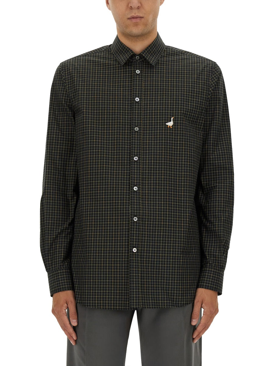 Moschino Men Shirt With Goose Embroidery DestGlow