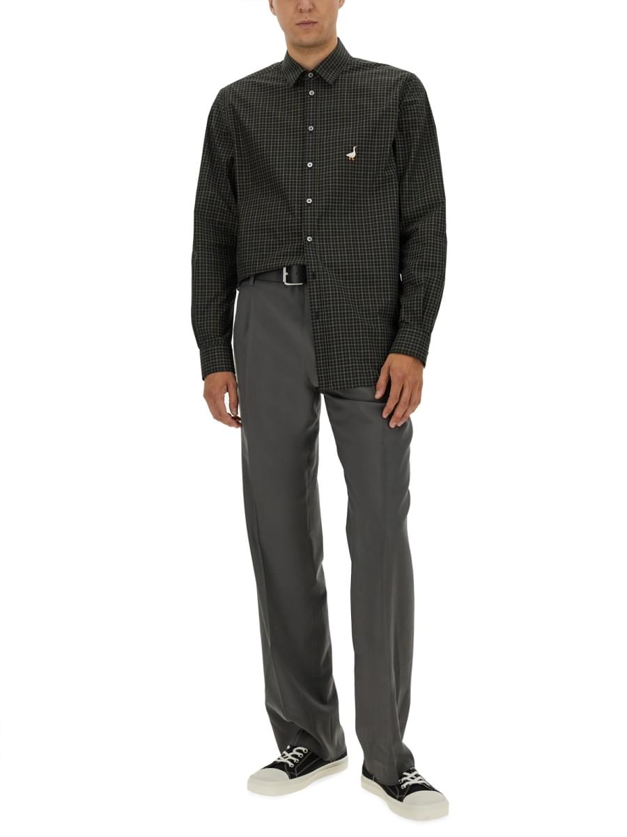 Moschino Men Shirt With Goose Embroidery DestGlow