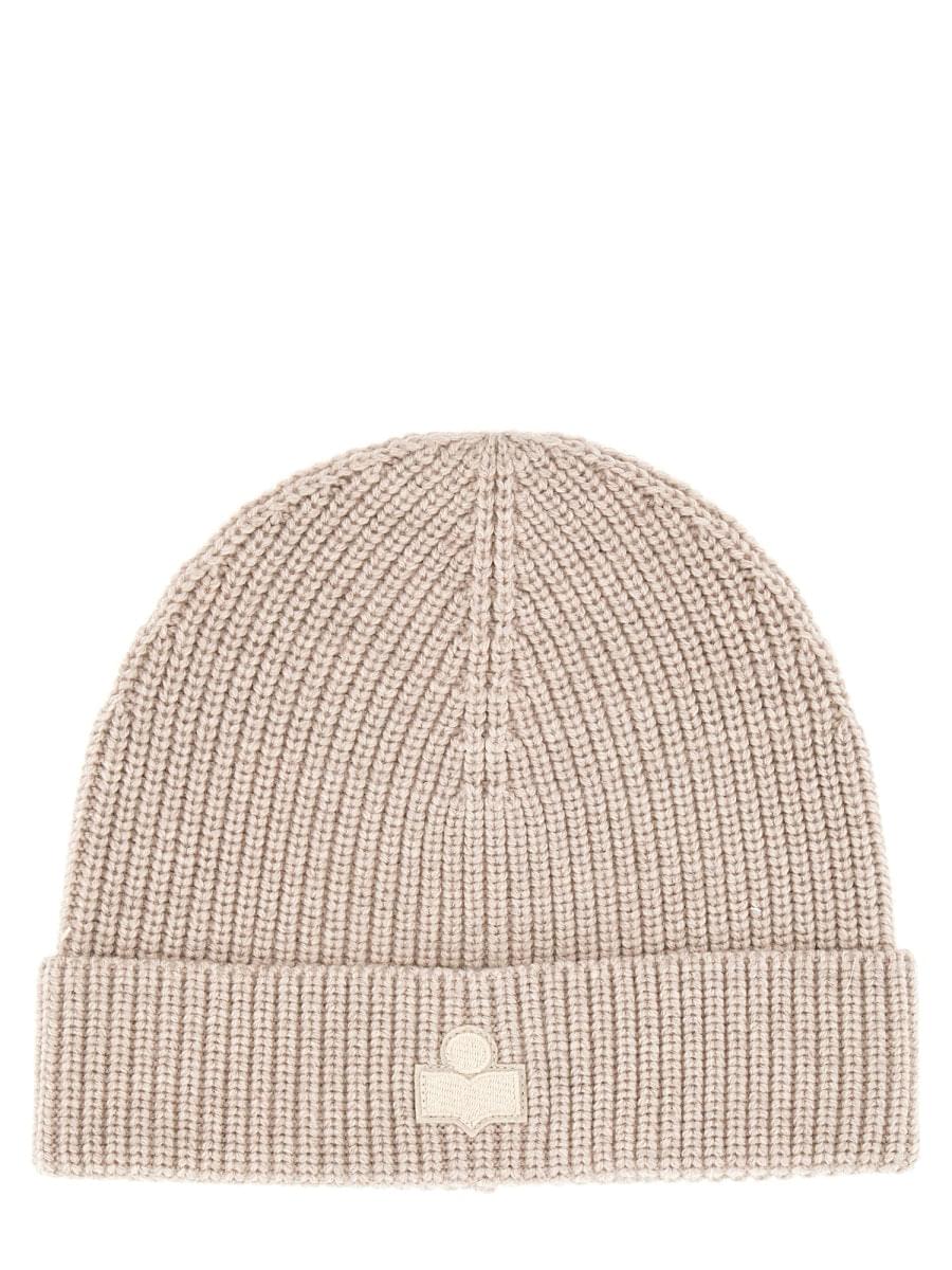 Isabel Marant Women Wool Hat With Logo Patch DestGlow