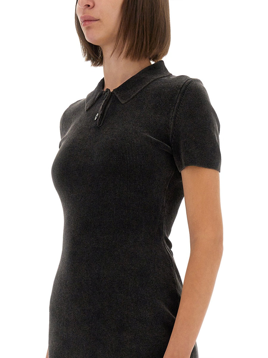 Alexander Wang Women Mini Dress With Polo Collar DestGlow