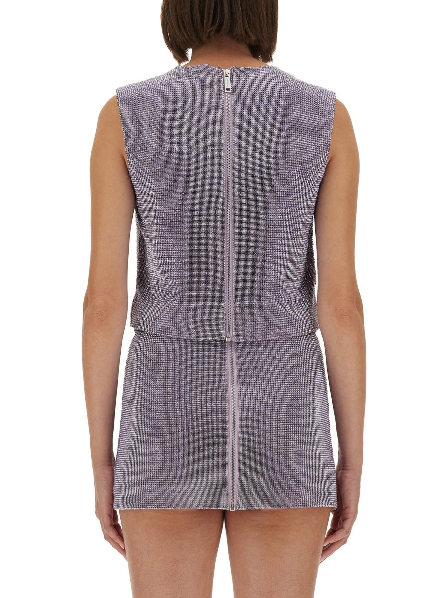 Self-Portrait Women Metal Mesh Top DestGlow