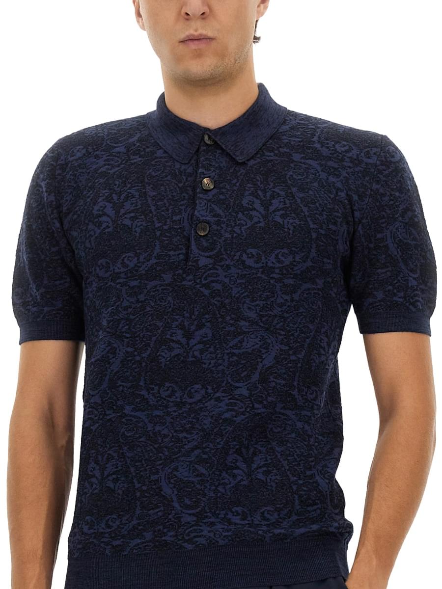 Etro Men Polo Shirt With Pegasus Embroidery DestGlow