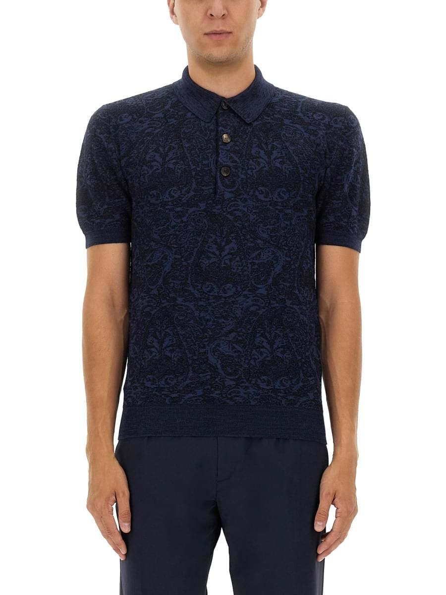 Etro Men Polo Shirt With Pegasus Embroidery DestGlow