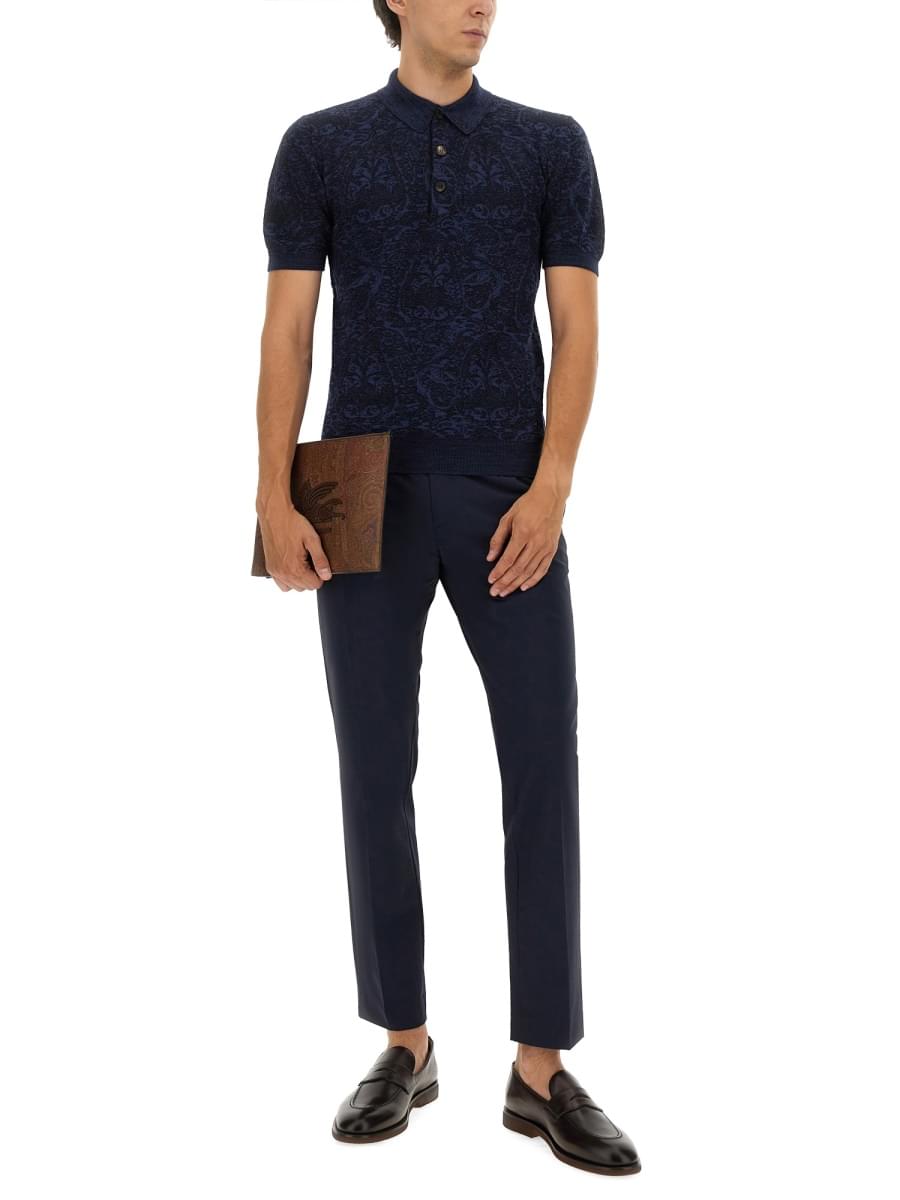 Etro Men Polo Shirt With Pegasus Embroidery DestGlow