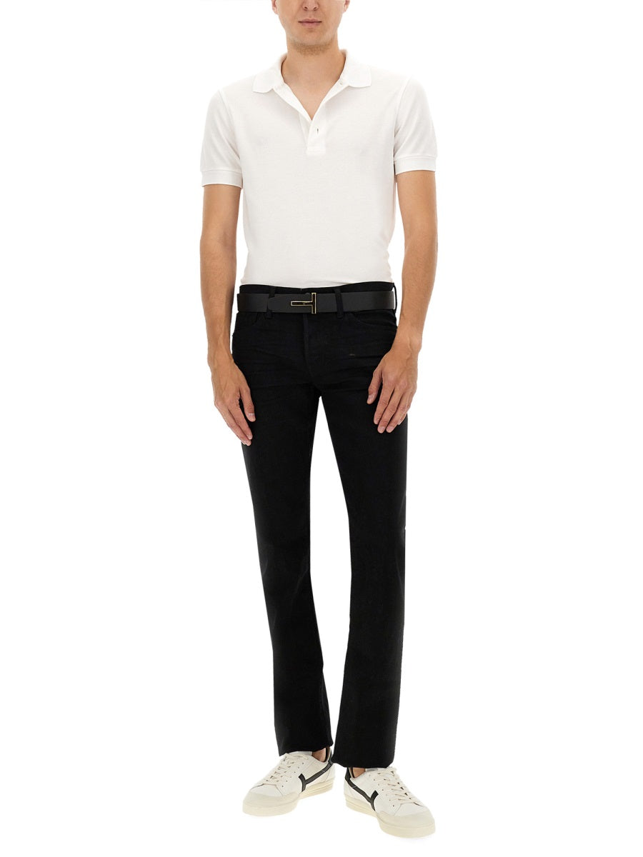 Tom Ford Men Pique Polo. DestGlow