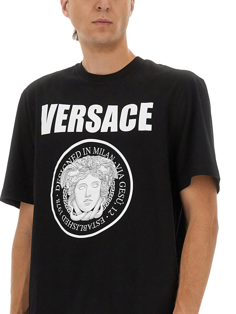 Versace Men T-Shirt With Logo by Luosophy