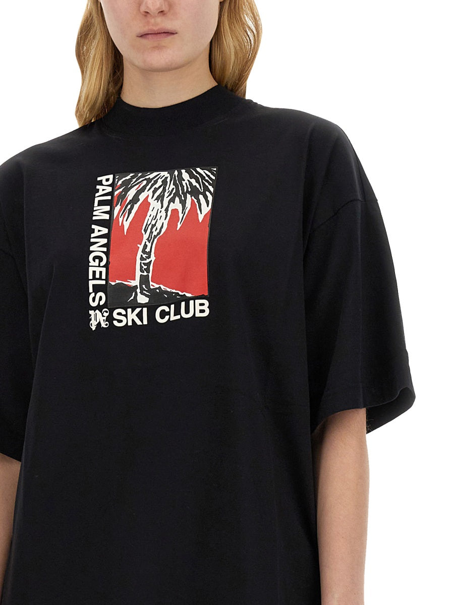 Palm Angels Women Palm Soft Fit T-Shirt Ski Club DestGlow