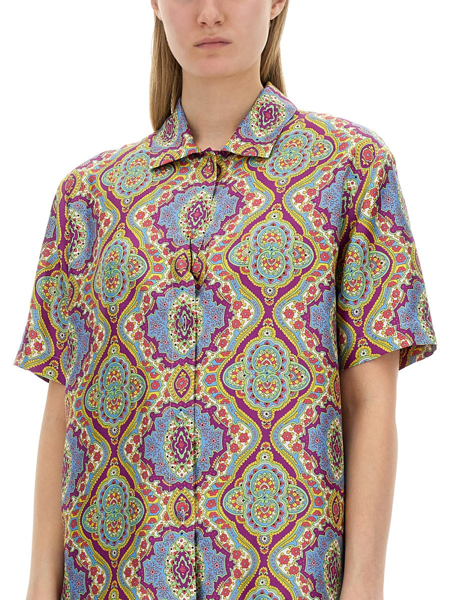 Etro Women Printed Silk Shirt DestGlow