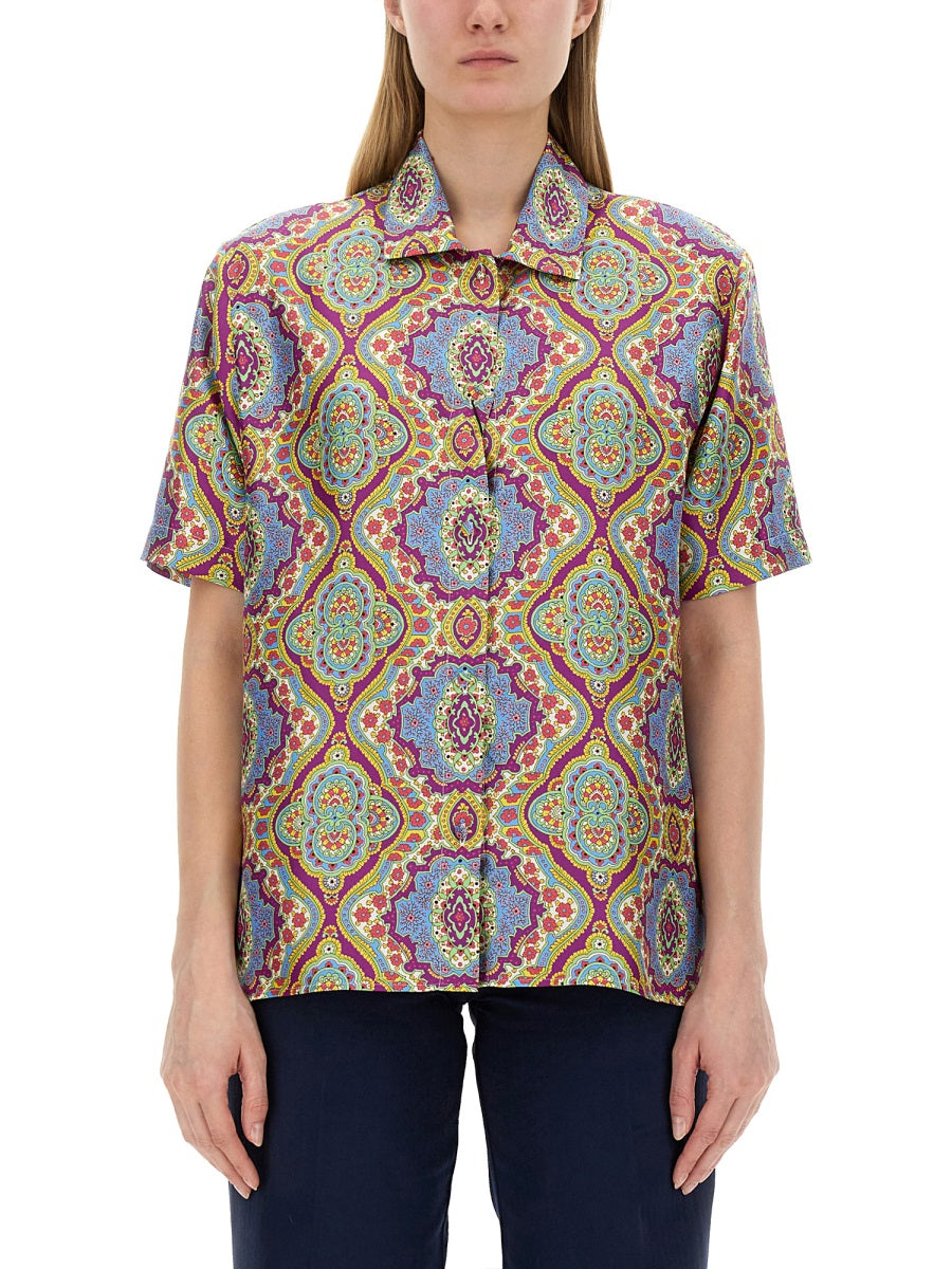 Etro Women Printed Silk Shirt DestGlow