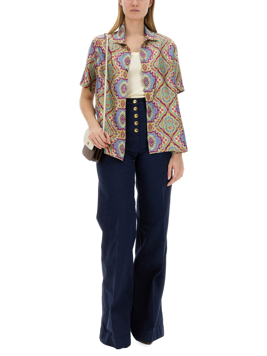 Etro Women Printed Silk Shirt DestGlow