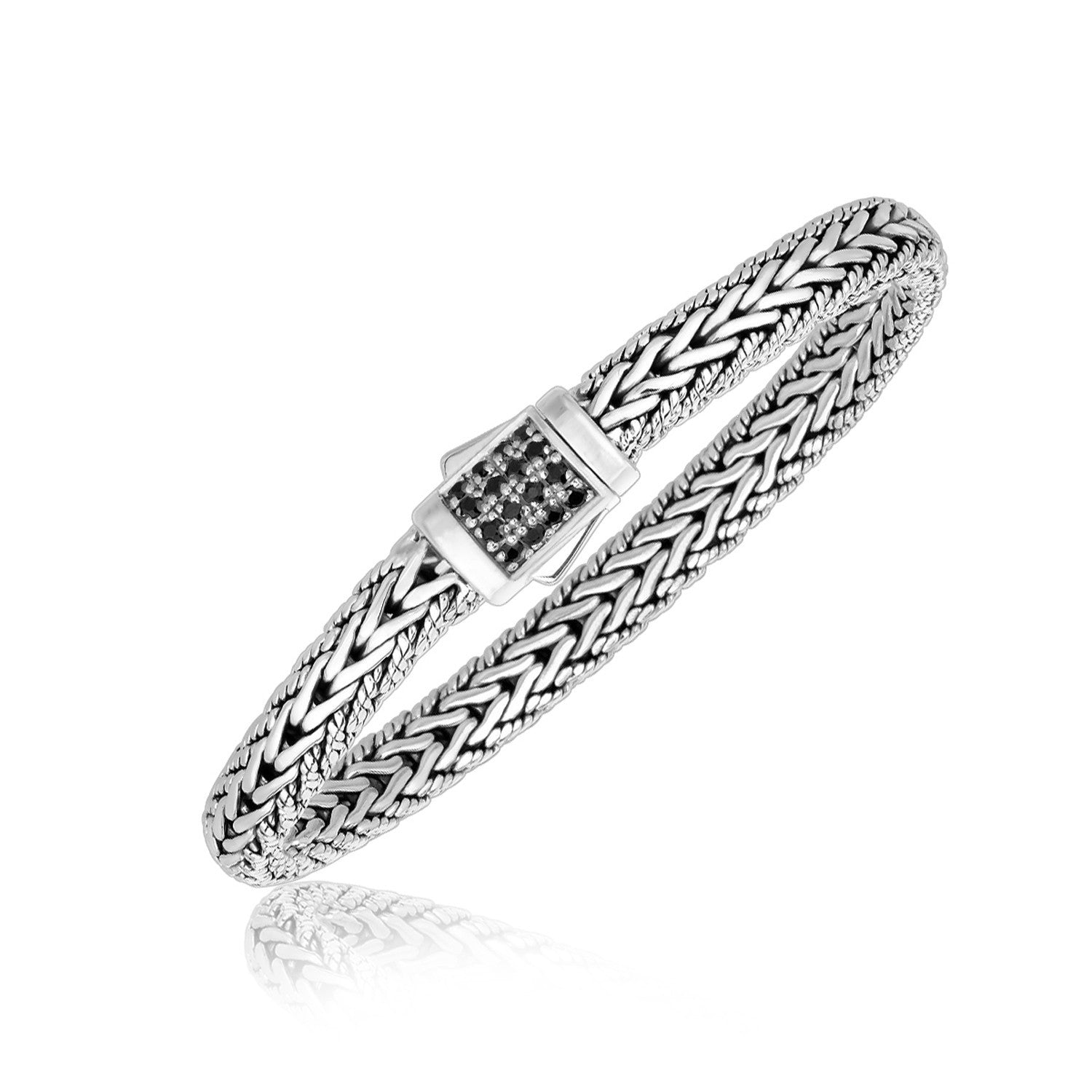 Sterling Silver Braided Style Men&