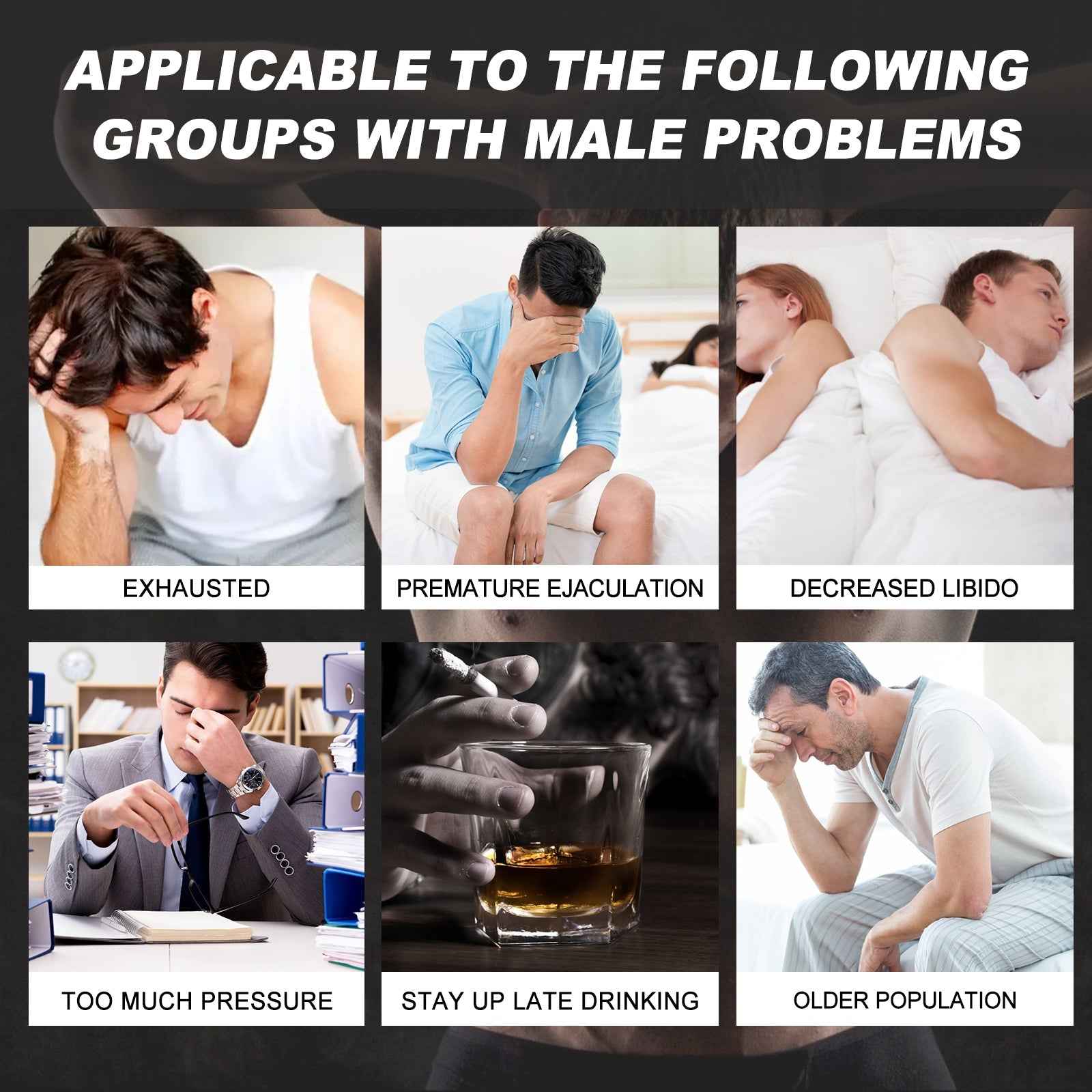 Men Sexual Enhancement Energy Supplement | Natural Libido Booster with Ginseng, Damiana & Saw Palmetto for Male Performance & Confidence