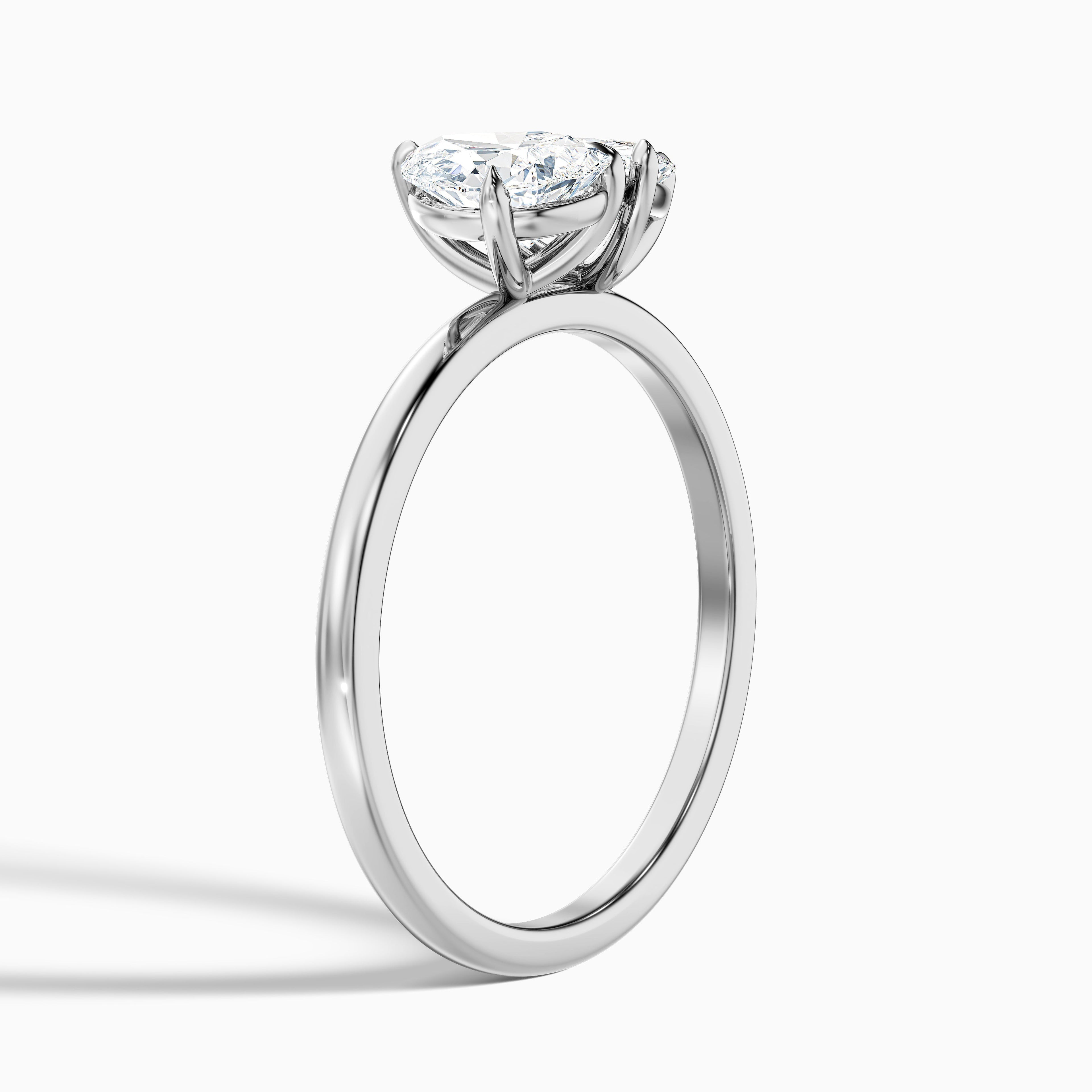 Elsie Toi Et Moi Ring in 10k Yellow Gold With Pear and Trillion Cut Two Stone Moissanite Diamond (2.5 Ct. Tw.) DestGlow