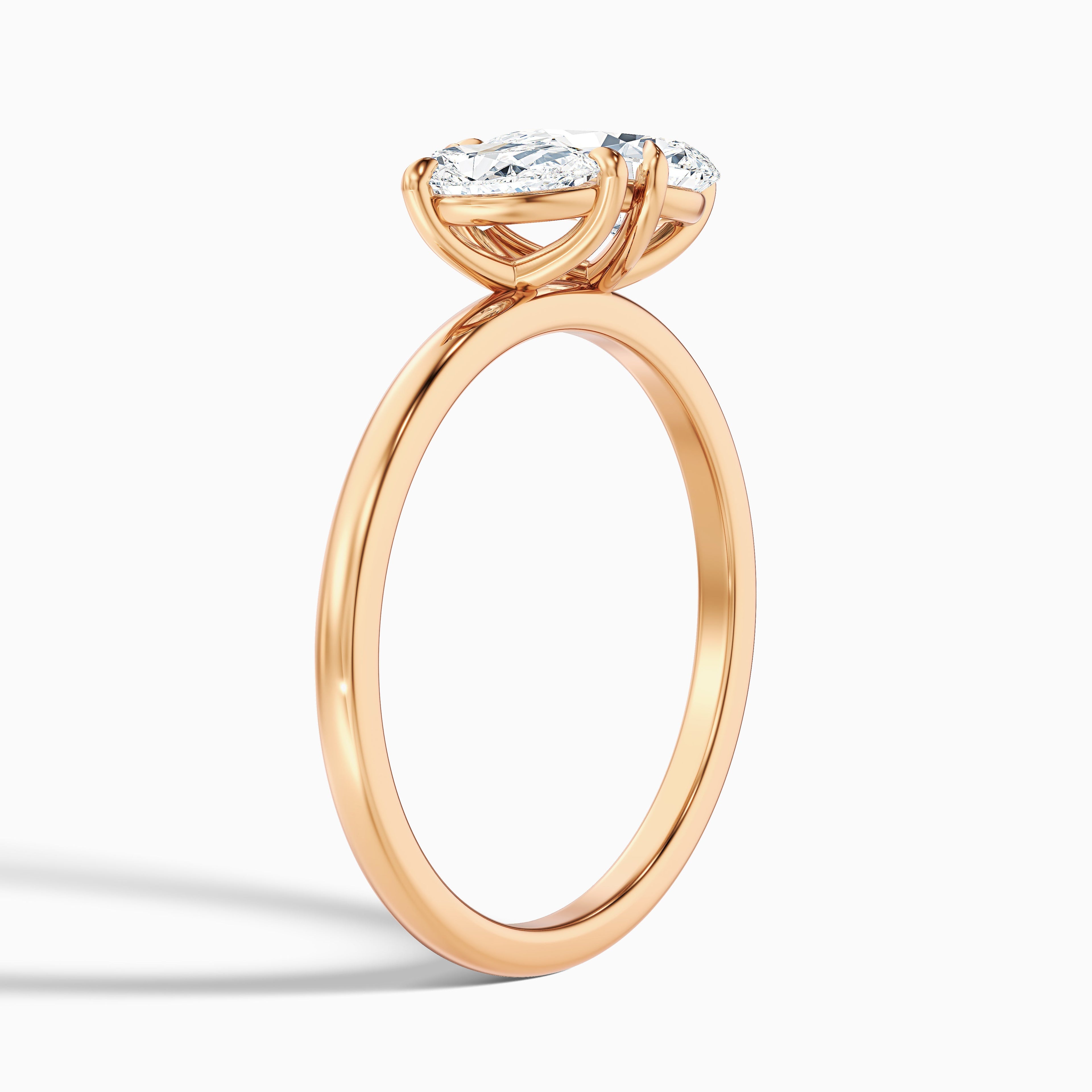 Skye Toi Et Moi Engagement Ring in 10k Yellow Gold With Both Pear Two Stone Moissanite Diamond (1.5 Ct. Tw.) DestGlow