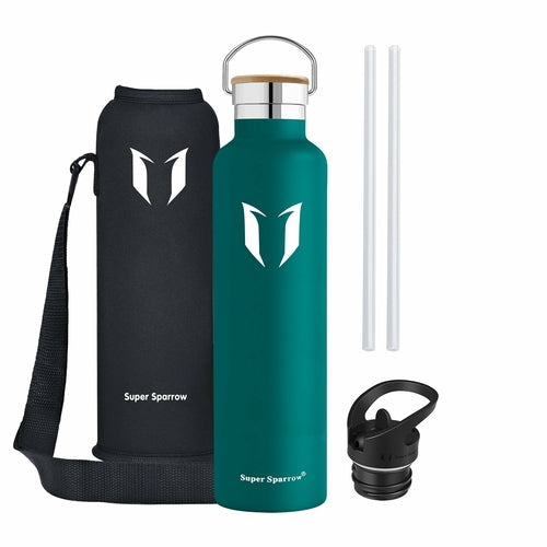 Insulated Stainless Steel Water Bottle 32oz - Double Wall Vacuum Insulated, BPA Free, Leak Proof